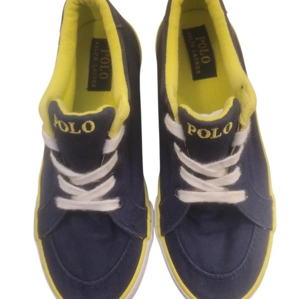 Polo Navy‎ Blue/Green Boys Sneakers